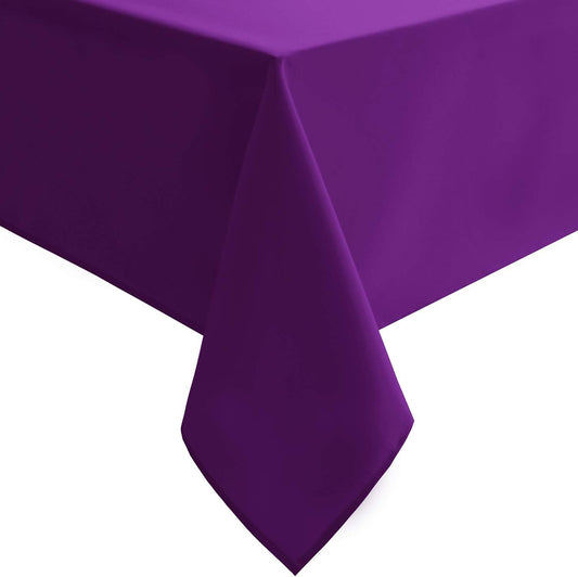 Hiasan Waterproof Tablecloth Rectangle - Washable Fabric Table Cloth for Dining Room Kitchen Birthday Party and Outdoor Use, Royal Purple, 30 x 60 Inch