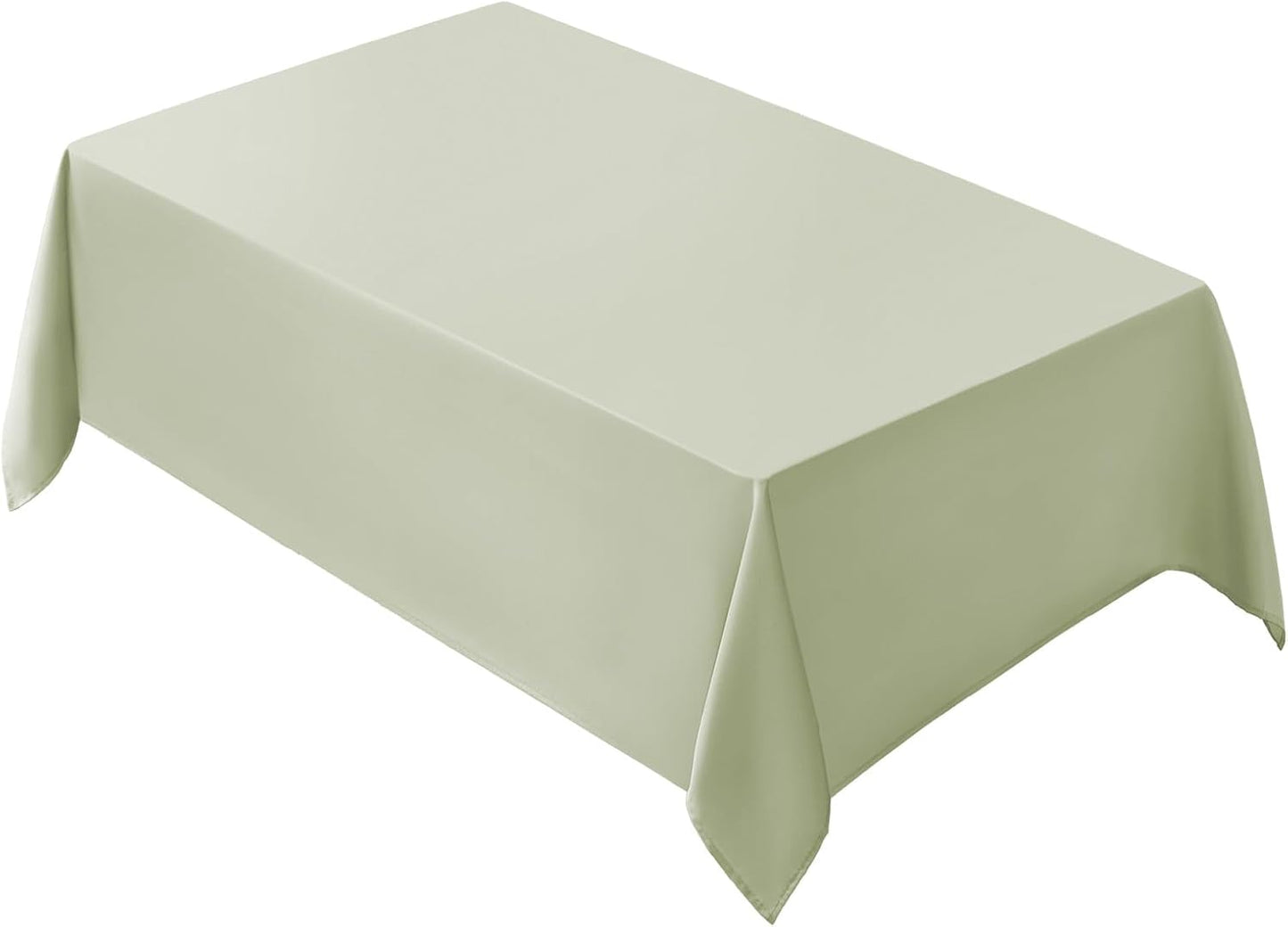 VidaFete Tablecloth 90*132inch Rectangle Table Cloth Polyester, Stain Wrinkle Resistant Polyester Dining Table Cover for Kitchen Dinning Party Wedding Rectangular Tabletop Buffet Decoration(Sagegreen)