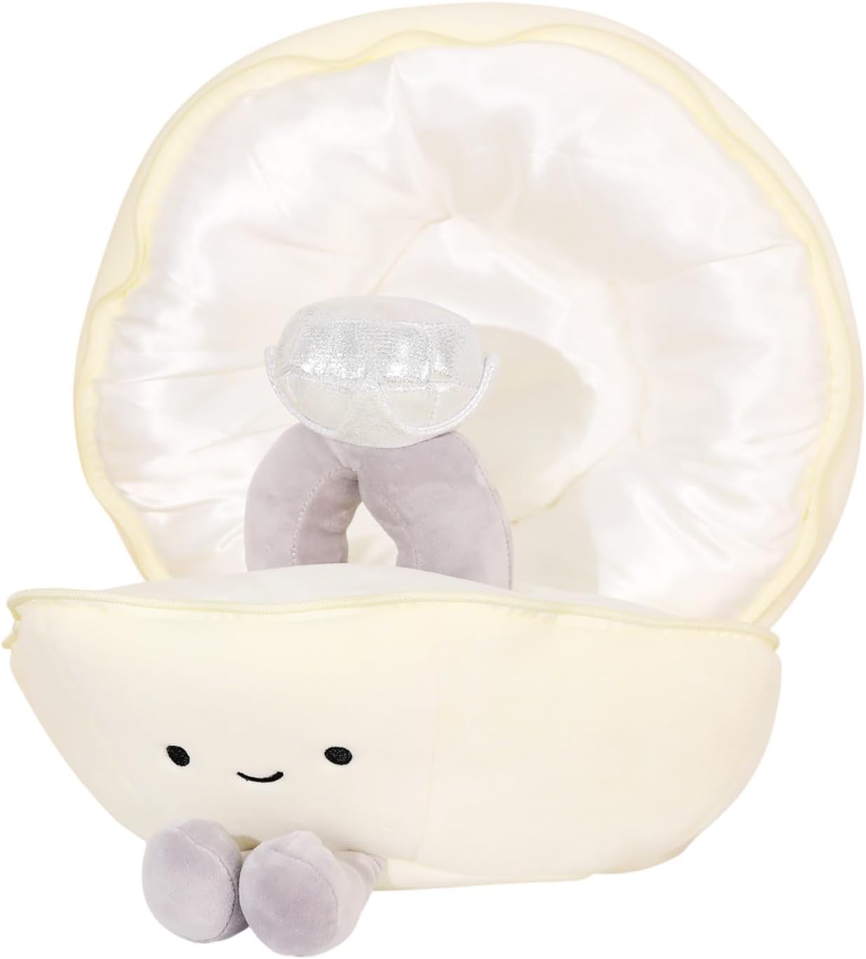 Drawelry Ring Box Plush Pillow Box Princess Diamond Ring Shell Case Throw Pillows Funny Soft Stuffed Dolls Sofa Bed Car Decor Pillow for Women Girls Wedding Birthday Gifts