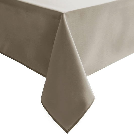 Hiasan Taupe Rectangle Tablecloth - Waterproof Washable Polyester Fabric Table Cloth for Buffect Dining Birthday Party Wedding, 30 x 60 Inch