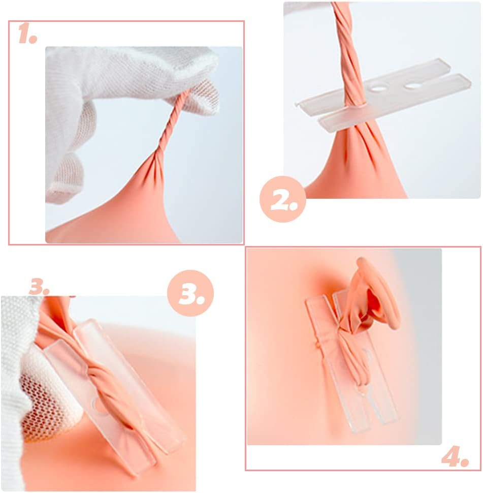 200 Pcs Balloons Mouth Clamp Transparent Balloon Closure the V-shaped Balloon Clip Plastic Balloon Tying Tools for Quickly Knotting and Sealing Balloons【Large capacity packaging】