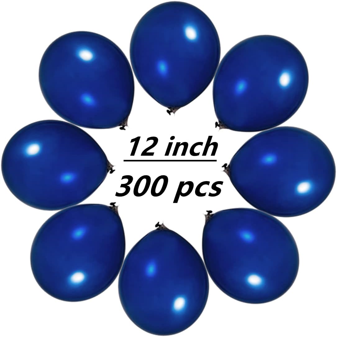 300 Pack Navy Blue Balloons 12 inch Royal Navy Latex Party Balloon Bulk for Various Party Events Decorations