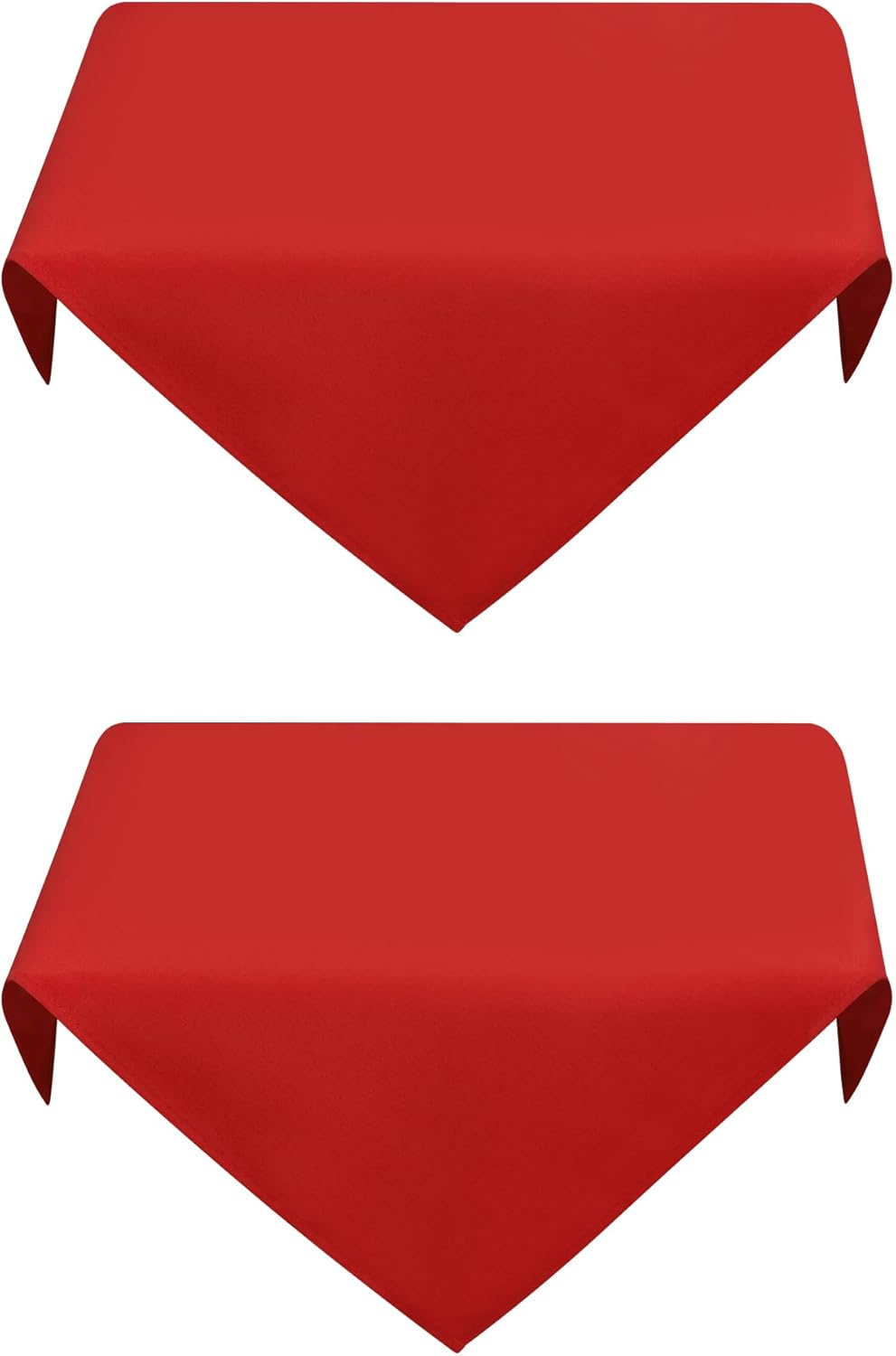 2 Pack Small Square Table Cloth 24X24 Inch Red Washable Fabric Tablecloth Polyester Solid Table Cover for Night Stand End Table Side Table Outdoor Indoor