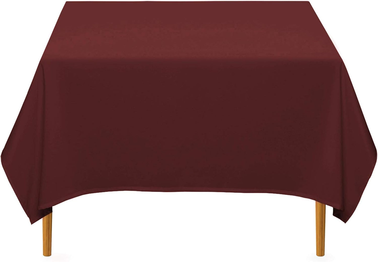 Lann's Linens - 10 Premium 70" Square Tablecloths for Wedding/Banquet/Restaurant - Polyester Fabric Table Cloth - Burgundy