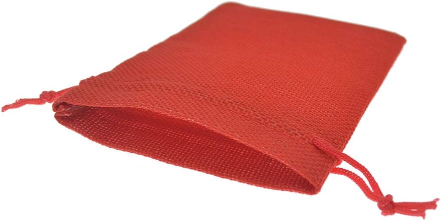 20pcs Burlap Gift Bags 5x7, Red Linen Drawstring Bags Christmas Wedding Party Favor Bags Jewelry Candy Pouches