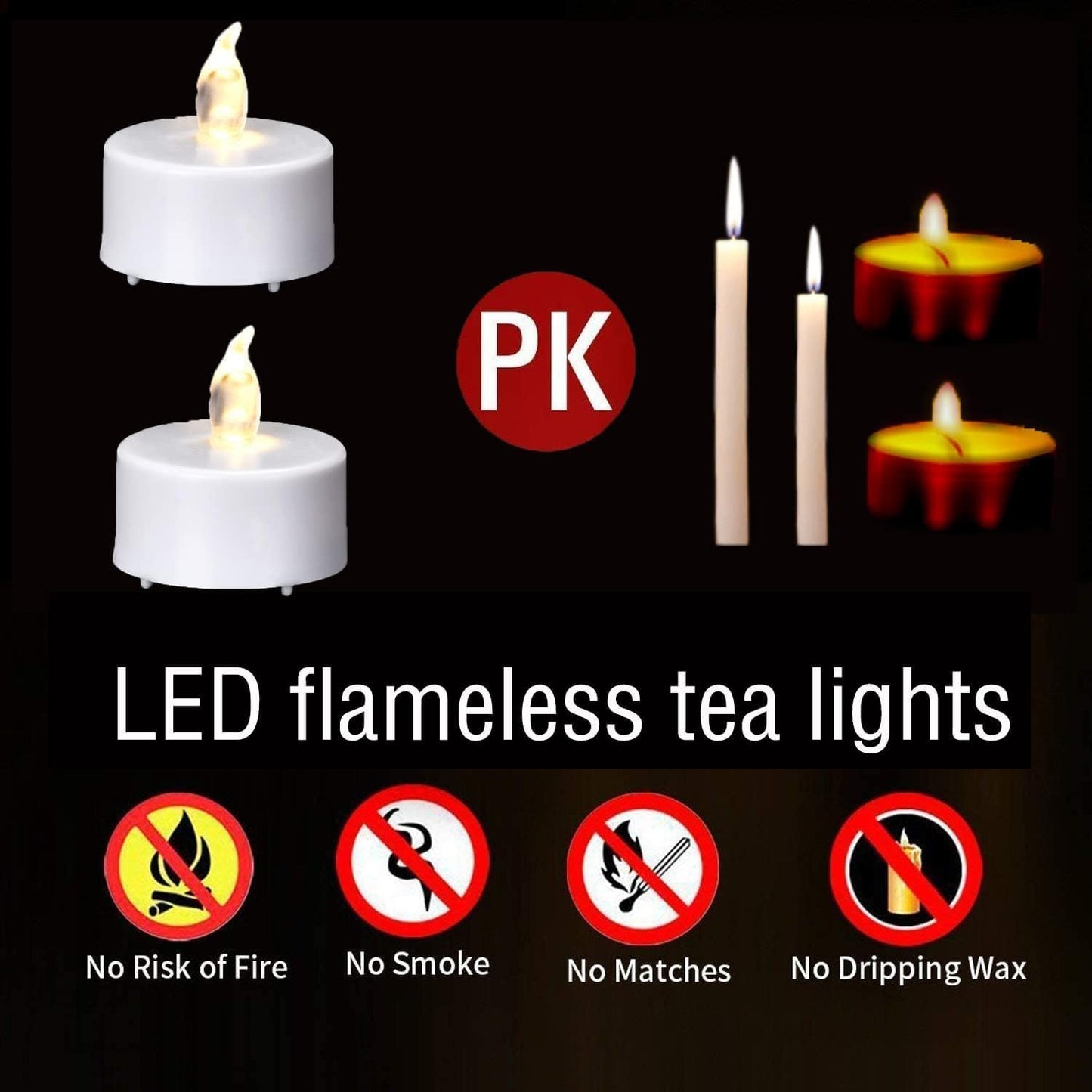 Tea Light Candles with Remote Control,Flickering Flameless LED Candle,Long Lasting 400+Hours,Battery Operated,with Timer for Home Decoration Seasonal &Festival Celebration WarmWhite (50pcs)