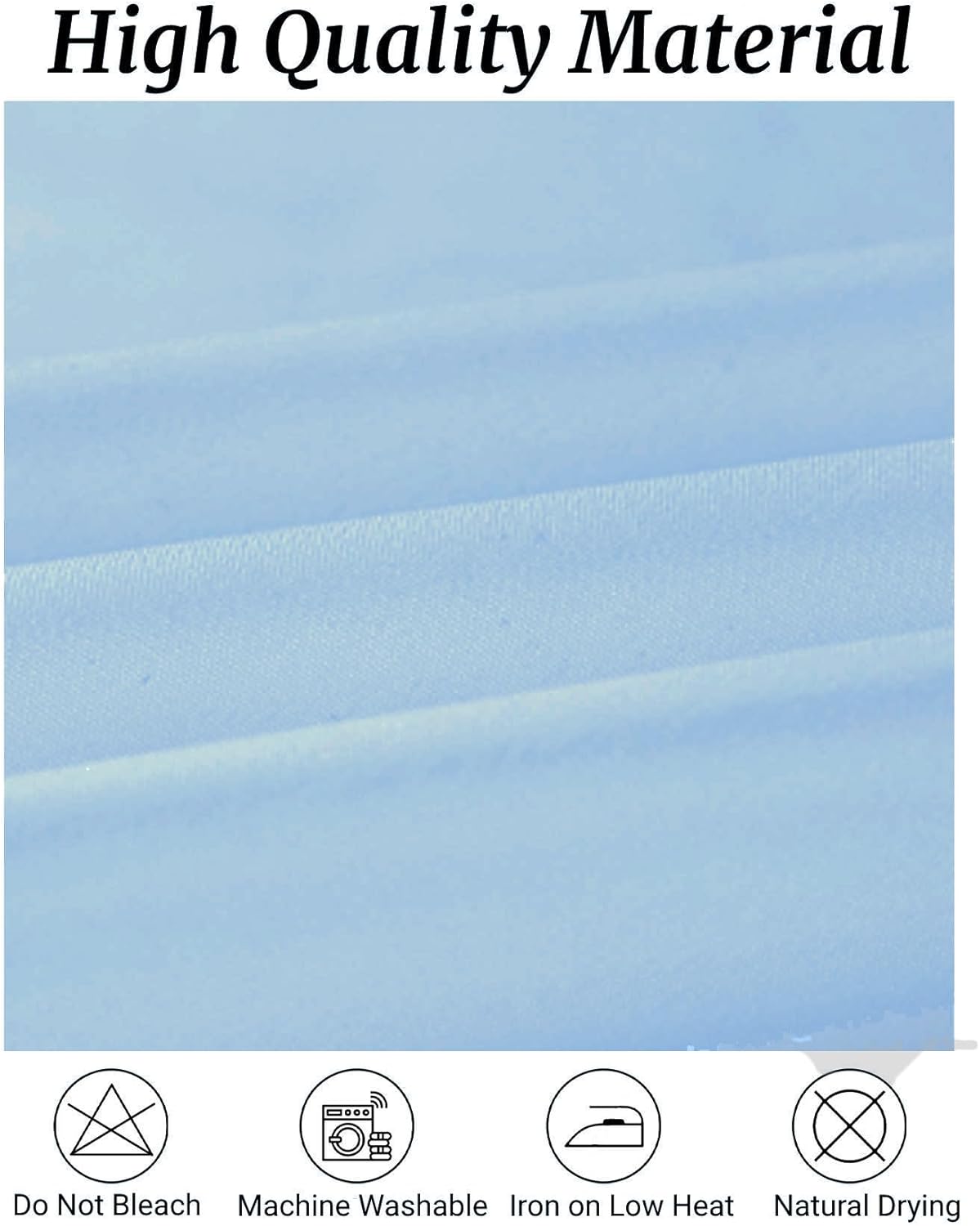 Fokitut 6 Pack Round Tablecloth, 120 Inch, Stain Resistant and Wrinkle Polyester Table Cloth, Fabric Table Cover for Kitchen Dining, Wedding, Party, Holiday Dinner-Blue Mist