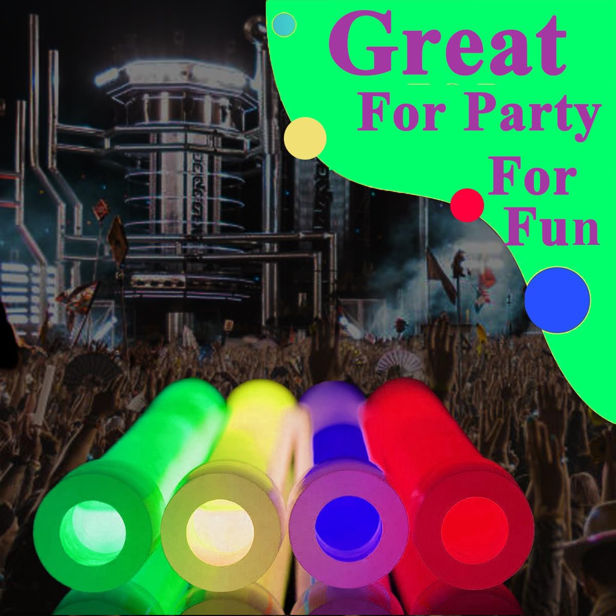 22 PC Glow Sticks in The Dark Party Supplies, 12 Hours Duration Emergency Glow Sticks Bulk Party Pack, Glow Party Supplies, Glow Sticks for Kids, Glow in The Dark Sticks Waterproof, Nontoxic