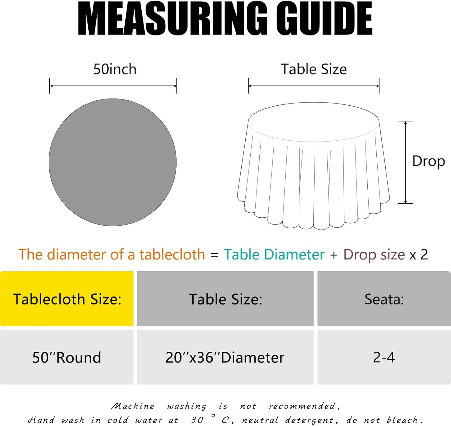 OQSQ Rose Gold Round Sequin Tablecloth, Glitter Tablecloth for Bridal Shower Decorations, Birthday, Wedding, Dessert, Banquet（50X50 inch Round,Rose Gold）