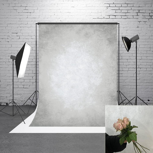 6.5x10ft Grey Portrait Photography Backdrops Solid Texture Abstract Photo Background for Photoshoot