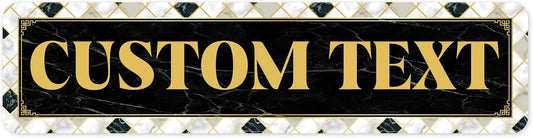 Custom Sign, Custom Street Sign, 11 Font Colors, 13 Font Styles, 4 Hole Options, 22 Sizes, 8x32 Inches, Rust Free DiBound, Fade Resistant, Made in USA by My Sign Center (Marble Tile)