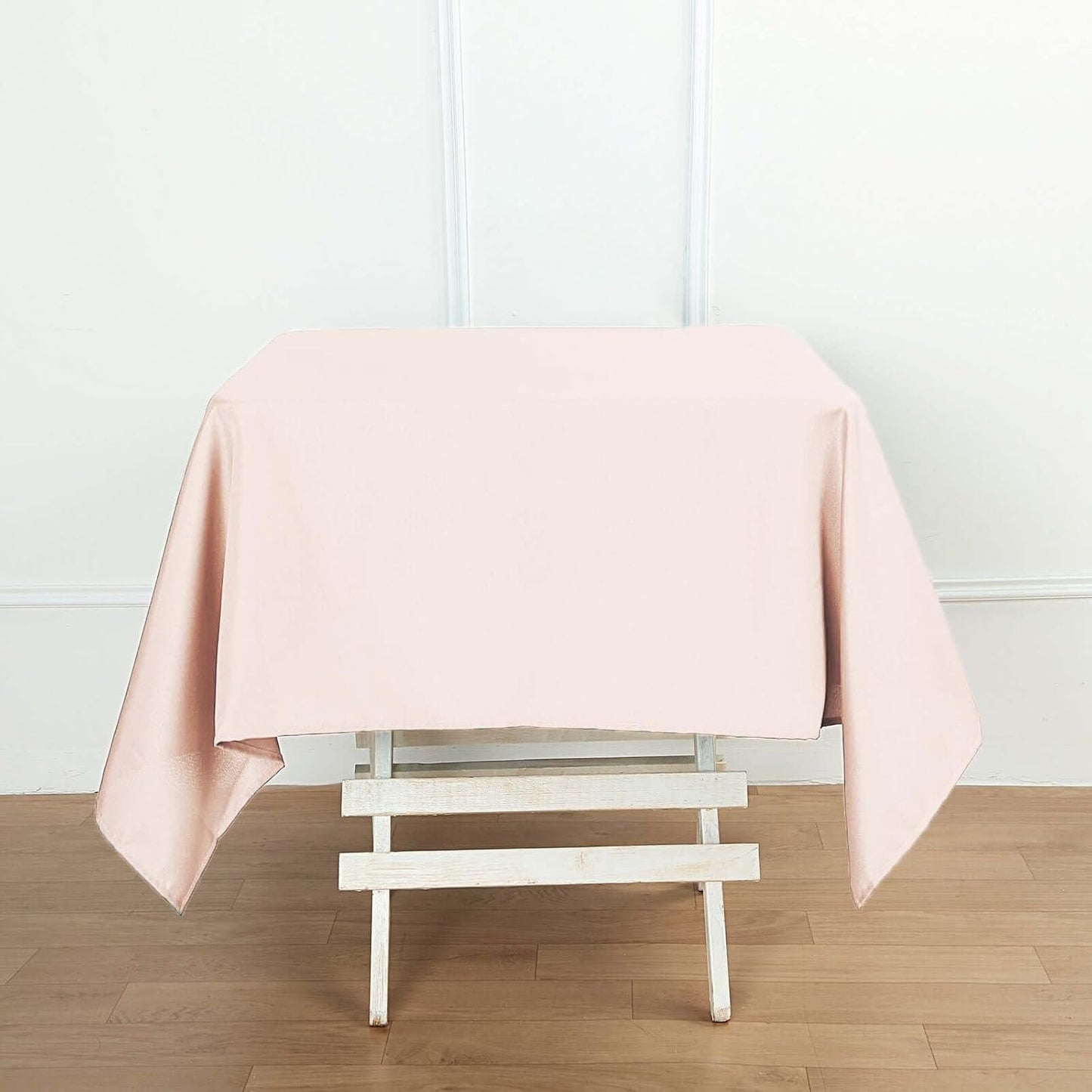 Efavormart 54x54 Blush Wholesale Linens Seamless Polyester Square Linen Tablecloth for Wedding Banquet Party Restaurant