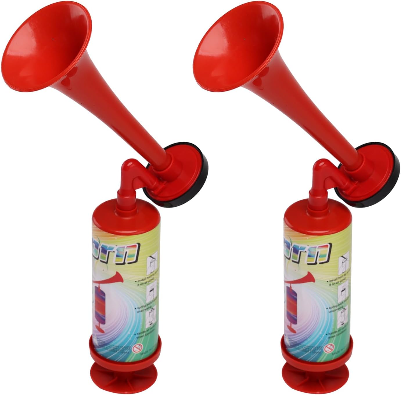 Boat Air Horn Air Horns for Safety for Wild Animals Portable Air Pump Horn Sports and Marine Signal Safety Horn Party Air Horn(ABS large handheld horn 2PCS)