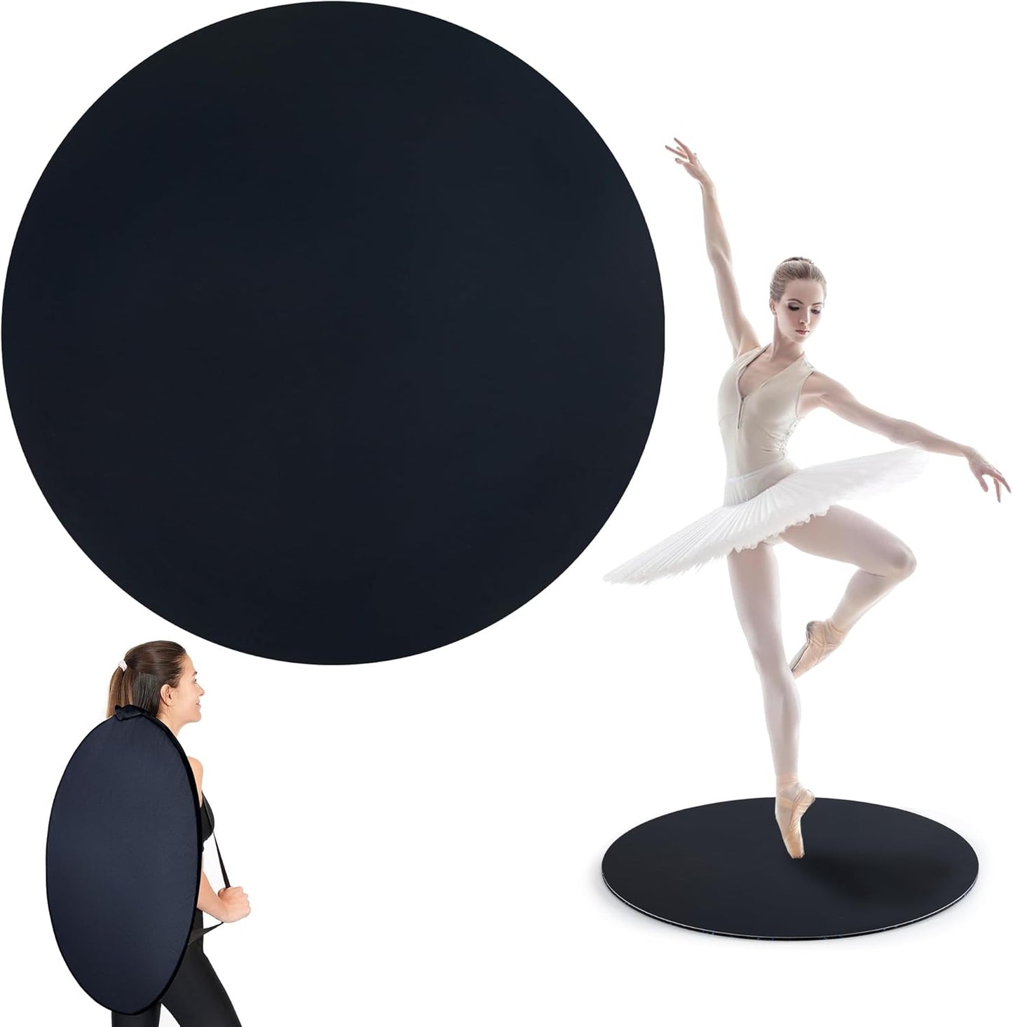 31inch Portable Dance Floor, Tap Dance Floor, Ballet Training Equipment Ideal for Figure Skating Practice Mat,Jazz,Tap Board,Turning Board and Party Dancing for All Ages