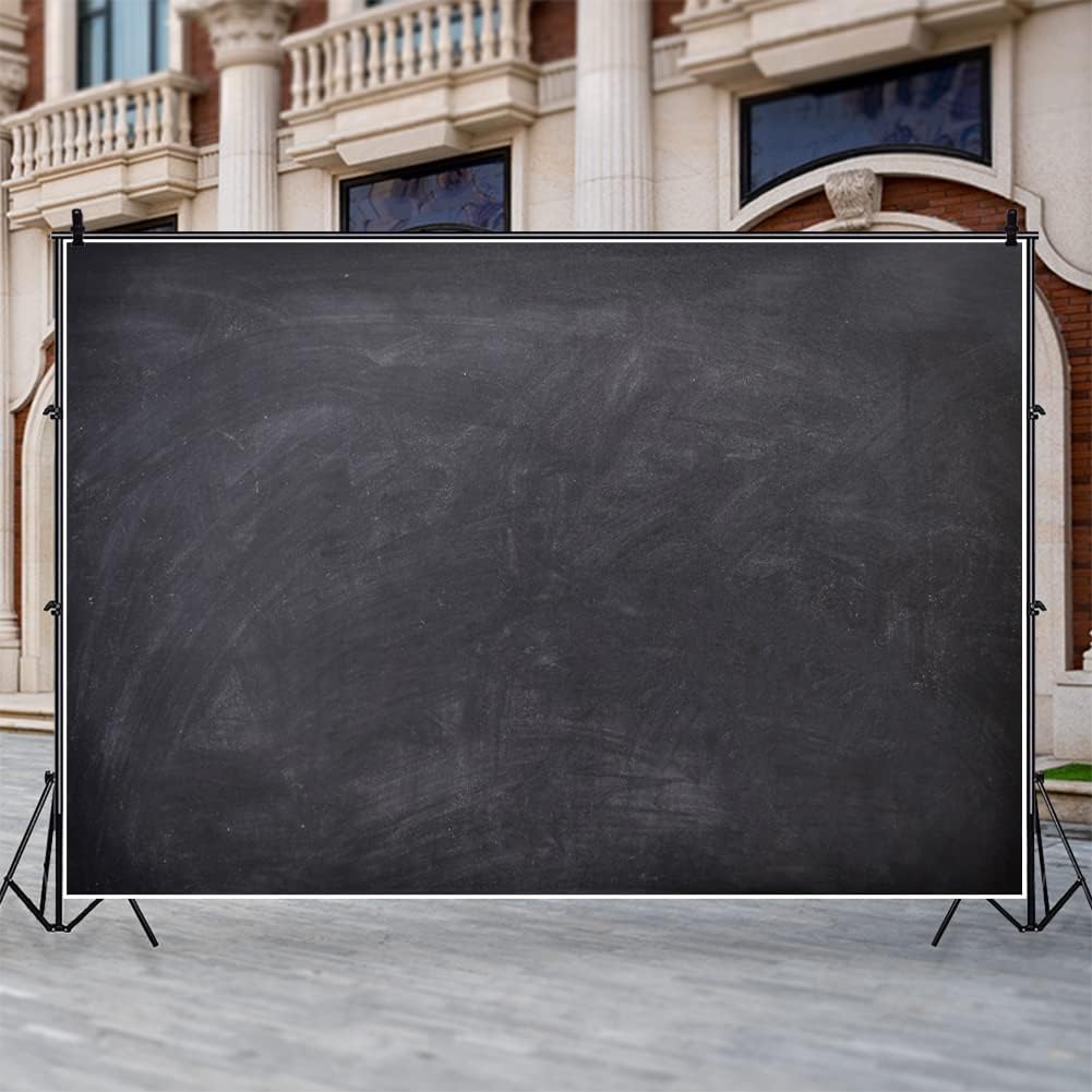 Renaiss 10x8ft Blank Blackboard Backdrop for Photoshoot Man Woman Portrait DIY Chalkboard Photography Background Back To School Banner School Season Photo Booth Props Wedding Teachers` Day Party Decor