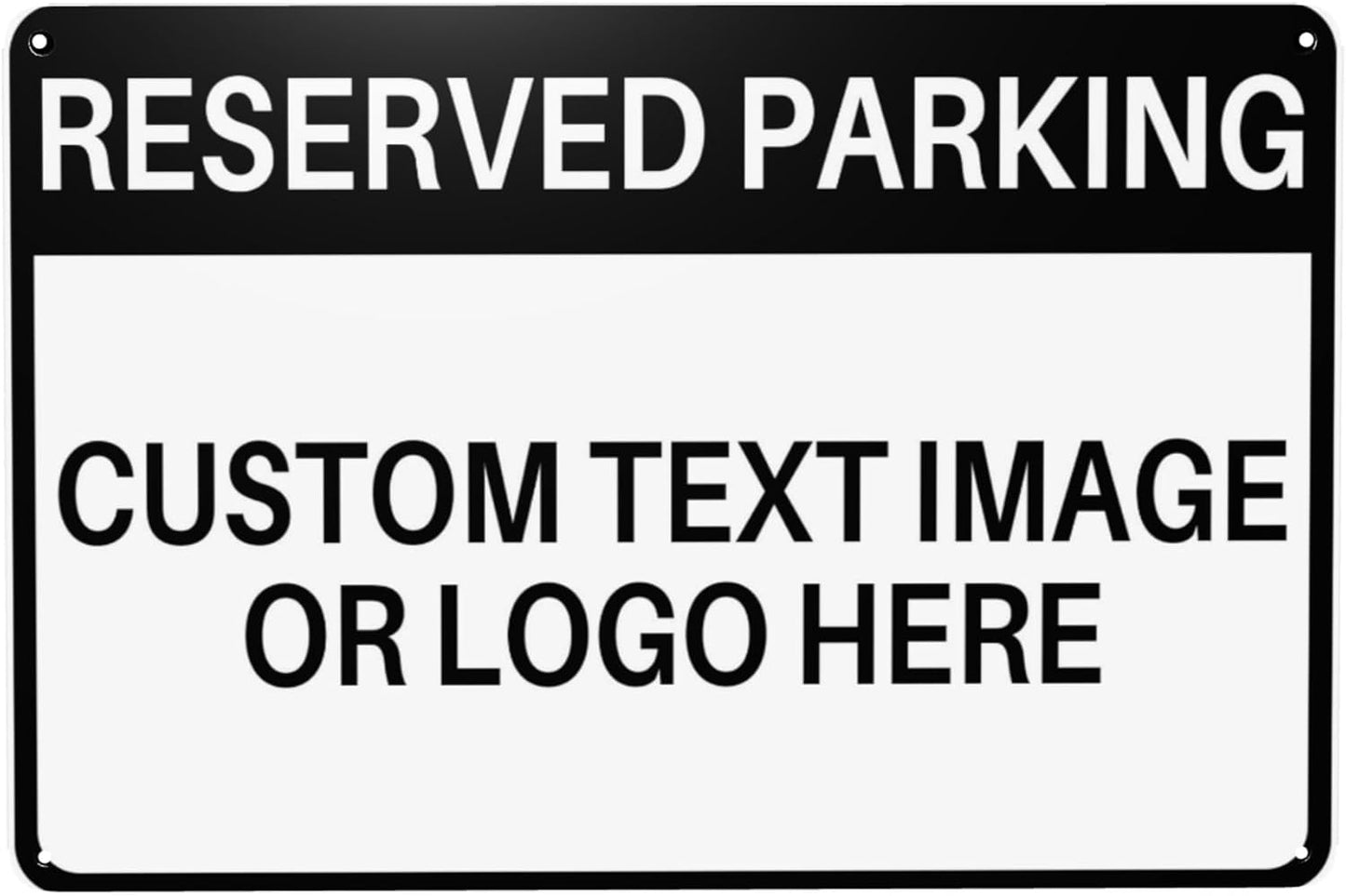 Custom Reserved Parking Metal Sign for Outside Personalized Signs with Photo Text or Logo for Outside Wall Decor Aluminum Fade Resistant Signs for Business Office Home
