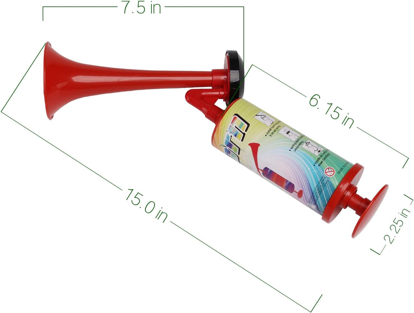 Air Horn for Boat Graduation Party Sports Events Beer Horns Dog Air Horn Self Defense Portable Air Pump Horn(ABS large handheld horn)