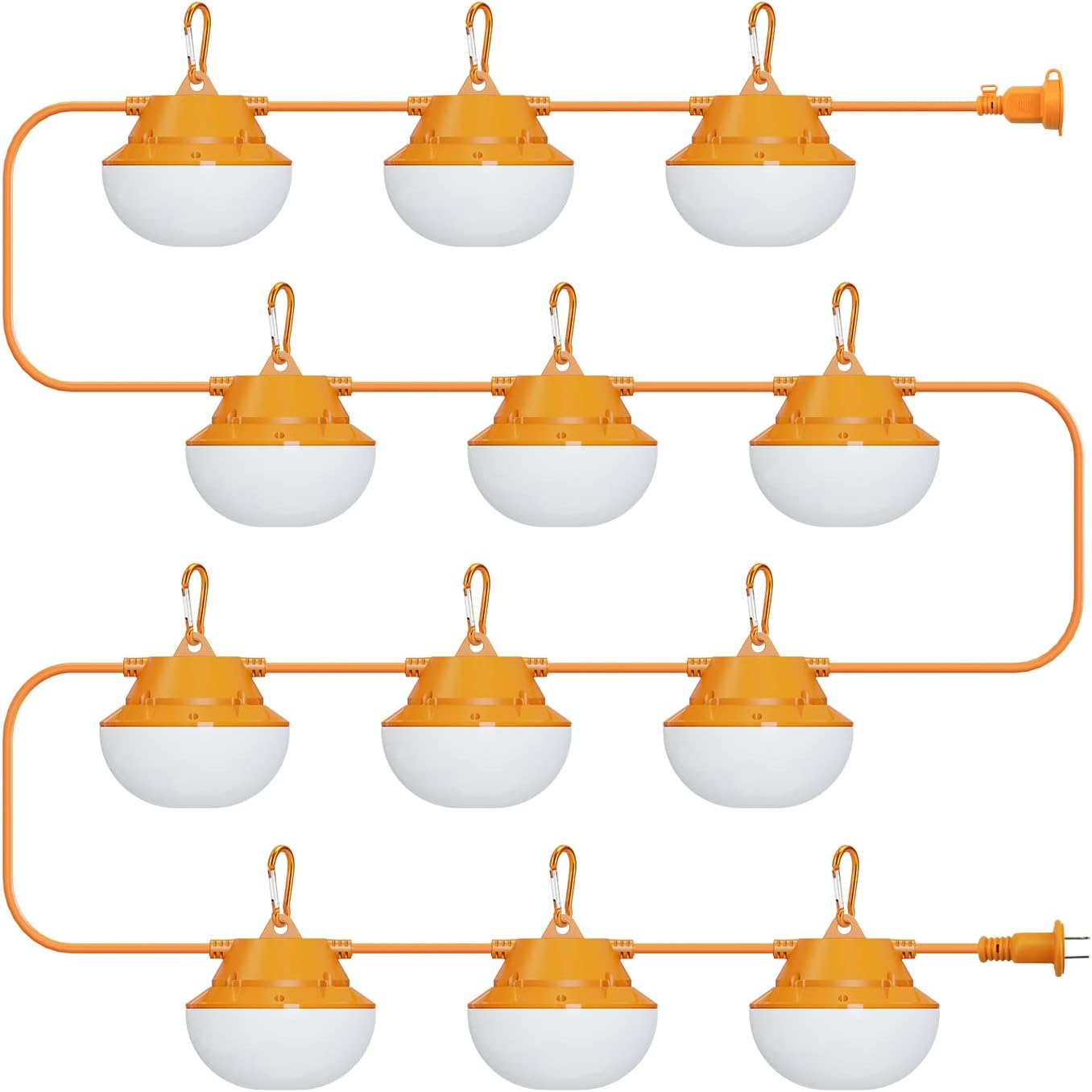 120FT Construction String Lights 180W String Work Light for Construction Jobsites, 18000Lumen Temporary Construction Work Lighting for Wide Application