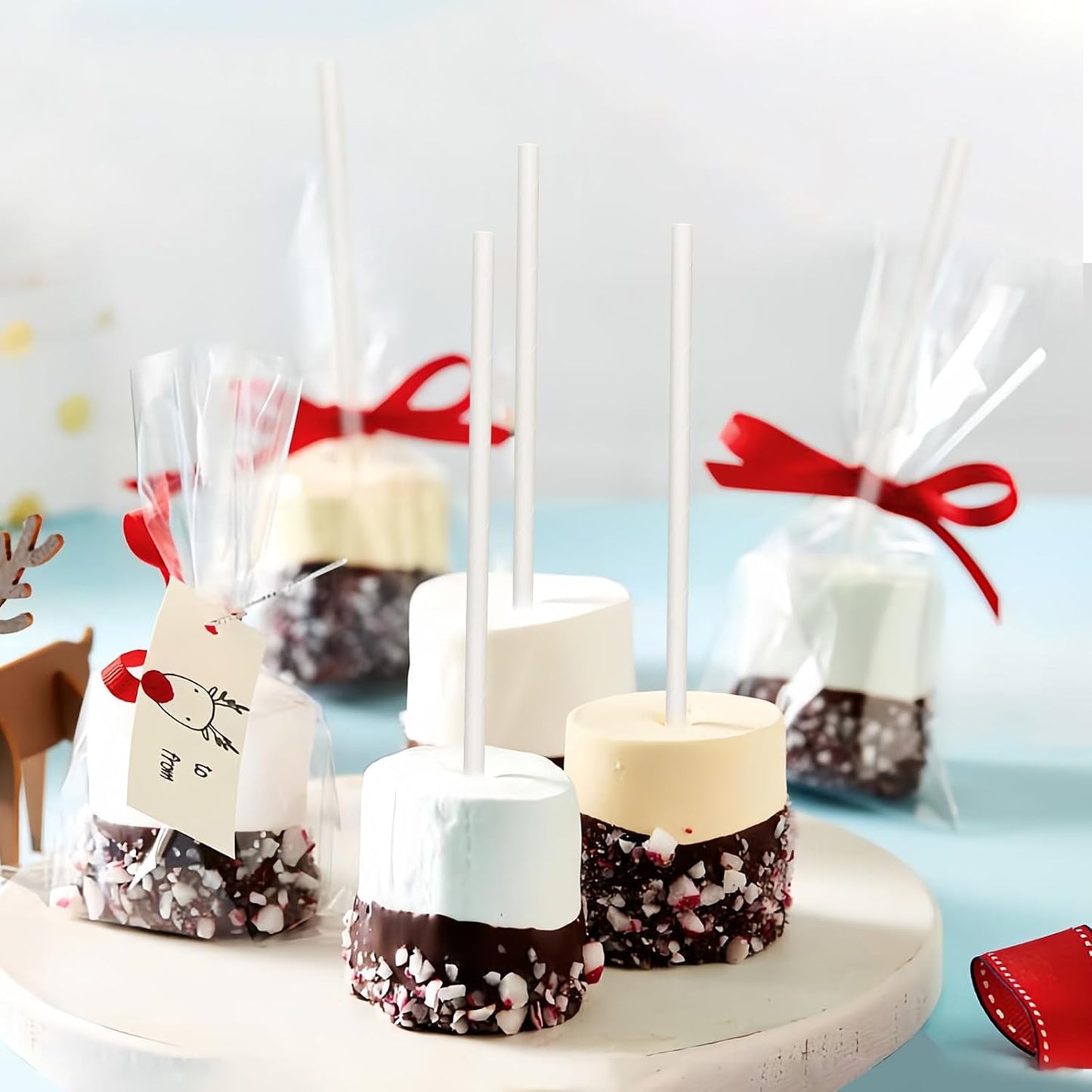 7.75 inch Disposable Paper Drinking Straws, Dye-free White, for Cocktails, Juice, Beverage, Coffee - 100 Counts