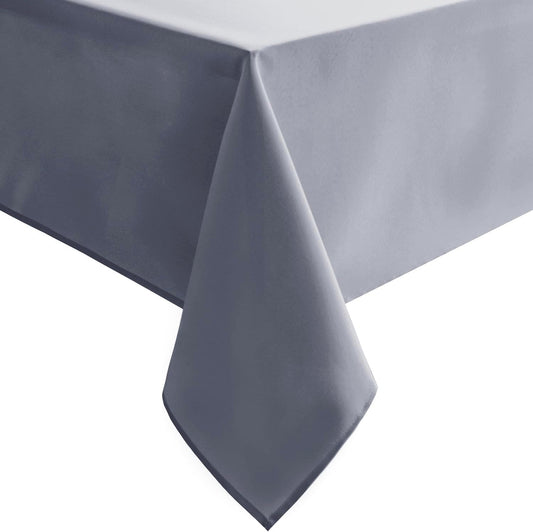 Hiasan Light Gray Rectangle Tablecloth - Waterproof Spillproof and Wrinkle Resistant Washable Polyester Table Cloth for Dining Party, 90 x 156 inch