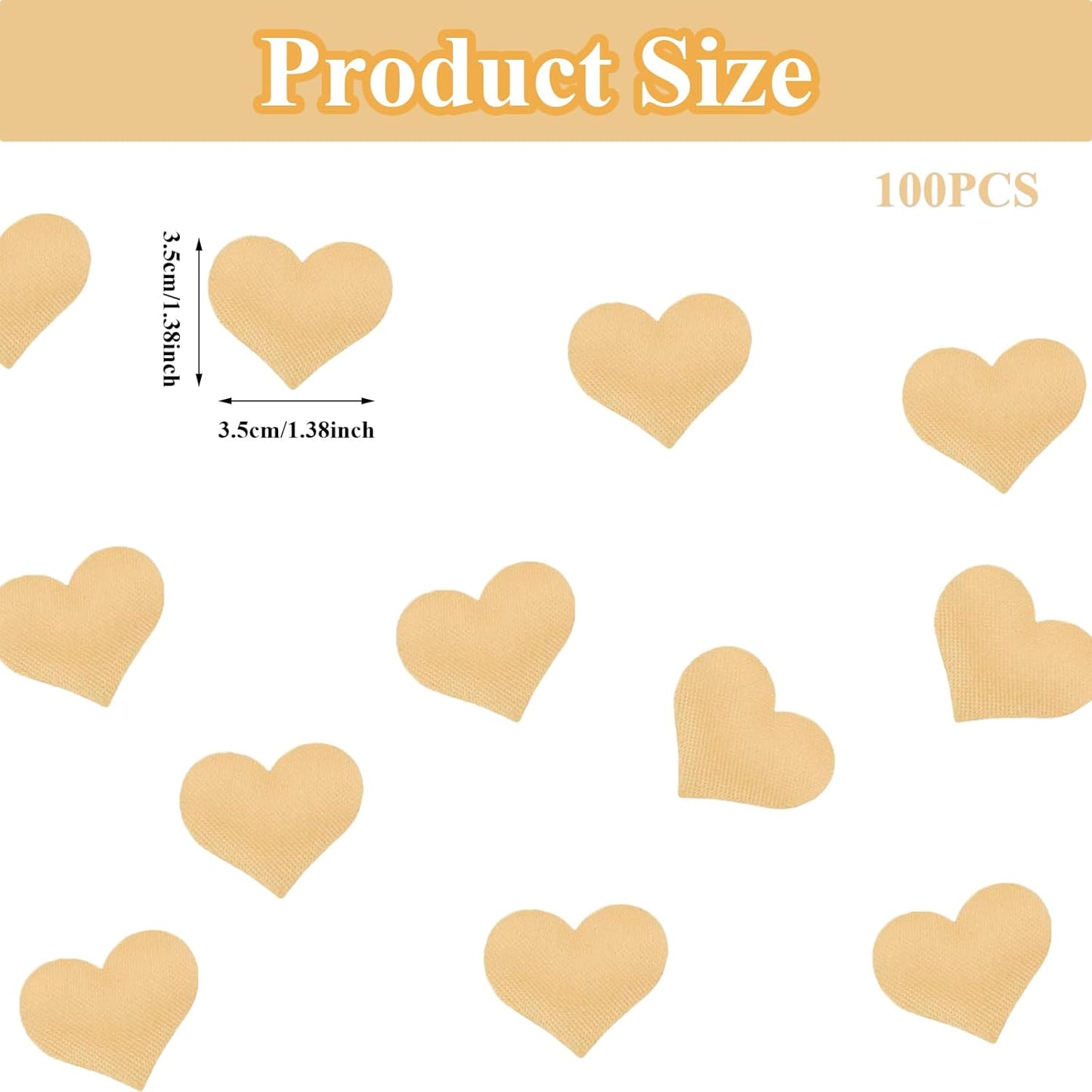 100pcs Champagne Heart Sponge Confetti Decor Heart Confetti Heart Shape Petals Scatter Confetti Table Wedding Decor Valentine’s Day Confetti for Wedding Valentine's Day Party Supplies