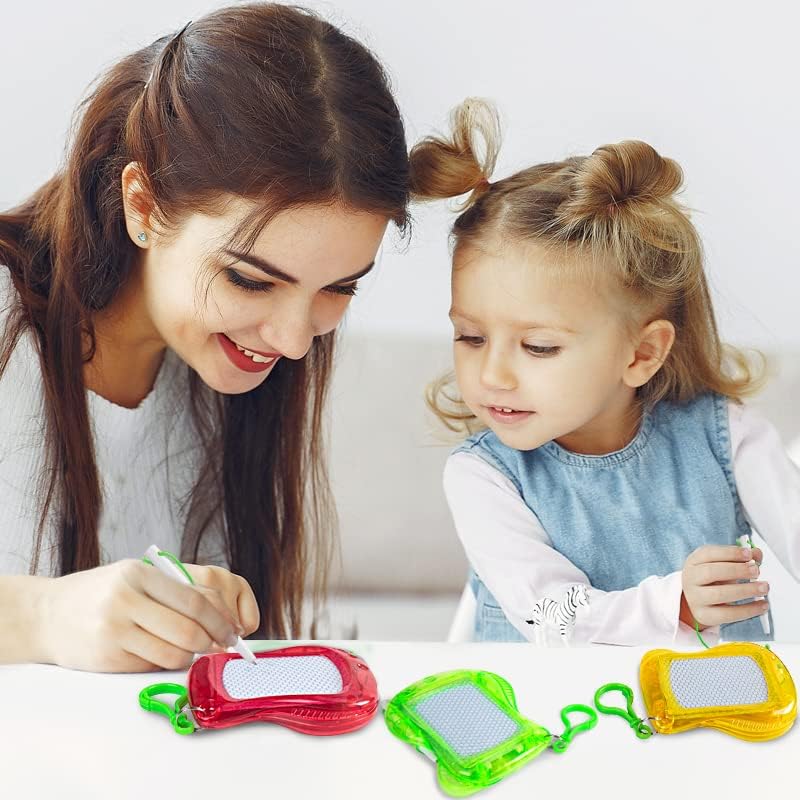 8 Mini Magnetic Drawing Board with Metal Keychain Party Favors for Kids Goodie Bag Stuffers Birthday Party Bag for Boys Girls