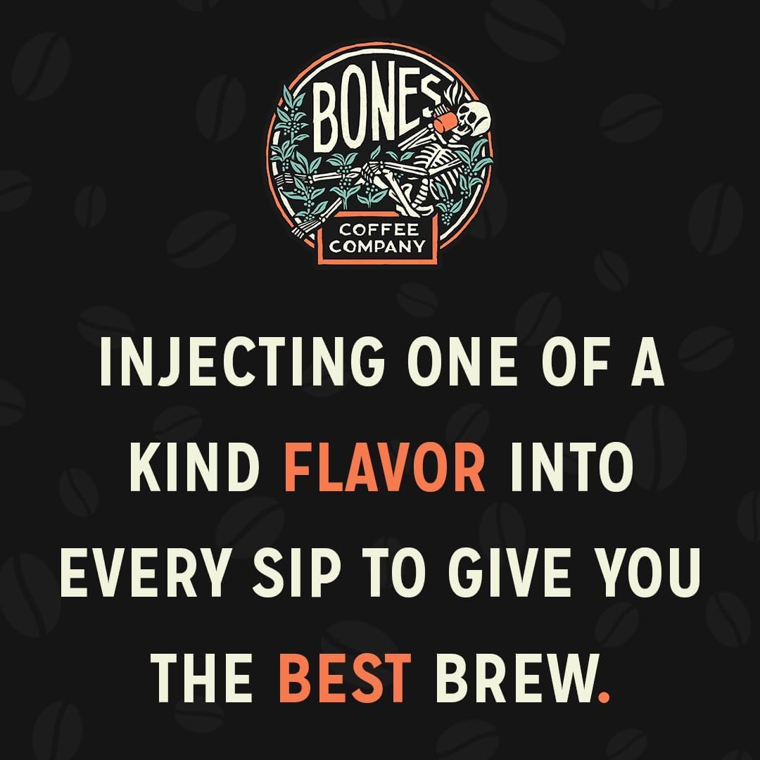 Bones Coffee Company Holiday Favorites Bundle, 5 Assorted Flavored Coffee Low Acid Medium Roast Arabica Beans Specialty Coffee Gifts, Auto Drip and French Press Compatible, 4 oz Pack of 5 Ground