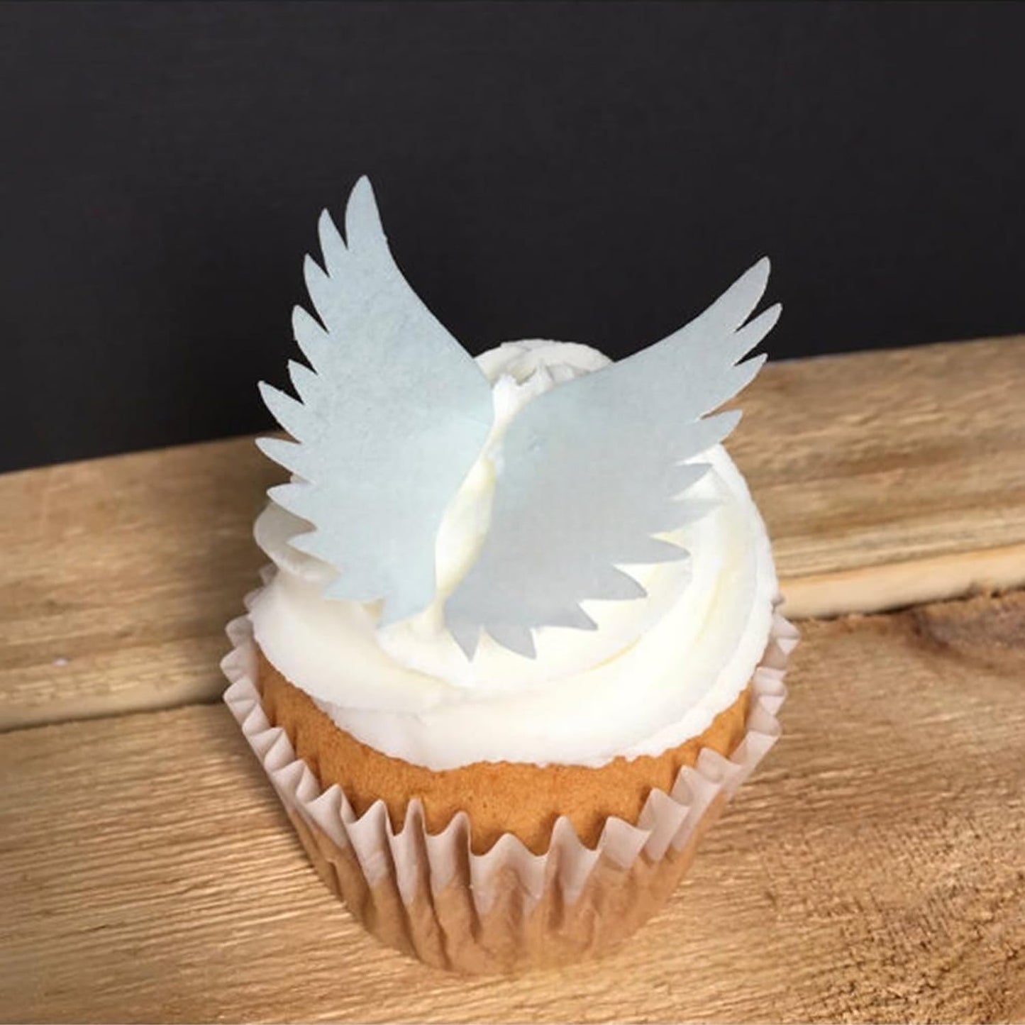 48pcs Edible White Wings for Cake Decorating Cupcake Toppers Wedding Themed Party Birthday Cake Decoration(Tasteless)