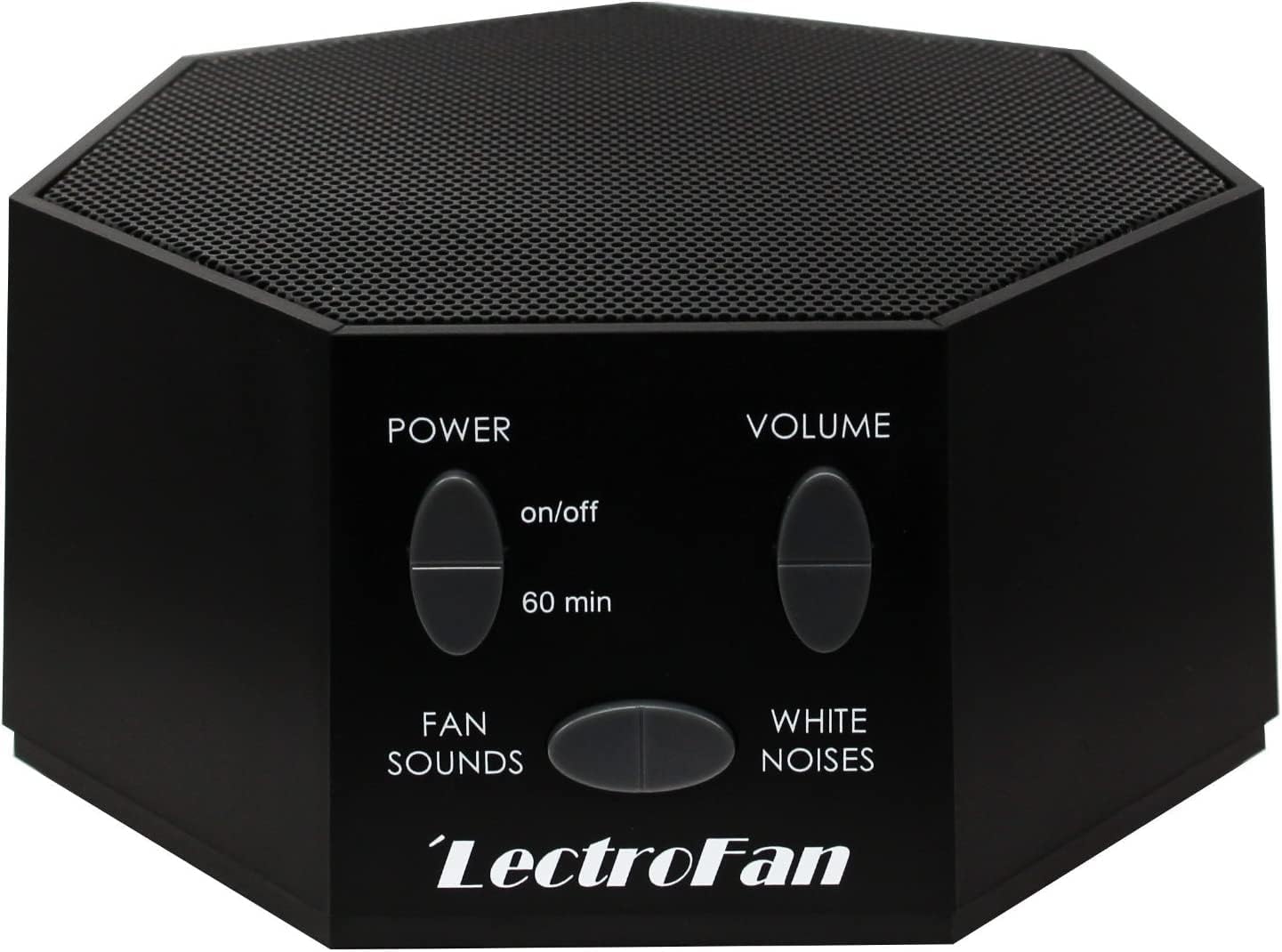 Adaptive Sound Technologies LectroFan Classic White Noise Machine - Compact Sleep Sound Machine for Bedroom, Travel, Study and More - 20 Non-Looping Fan & White Noise Variations - Black