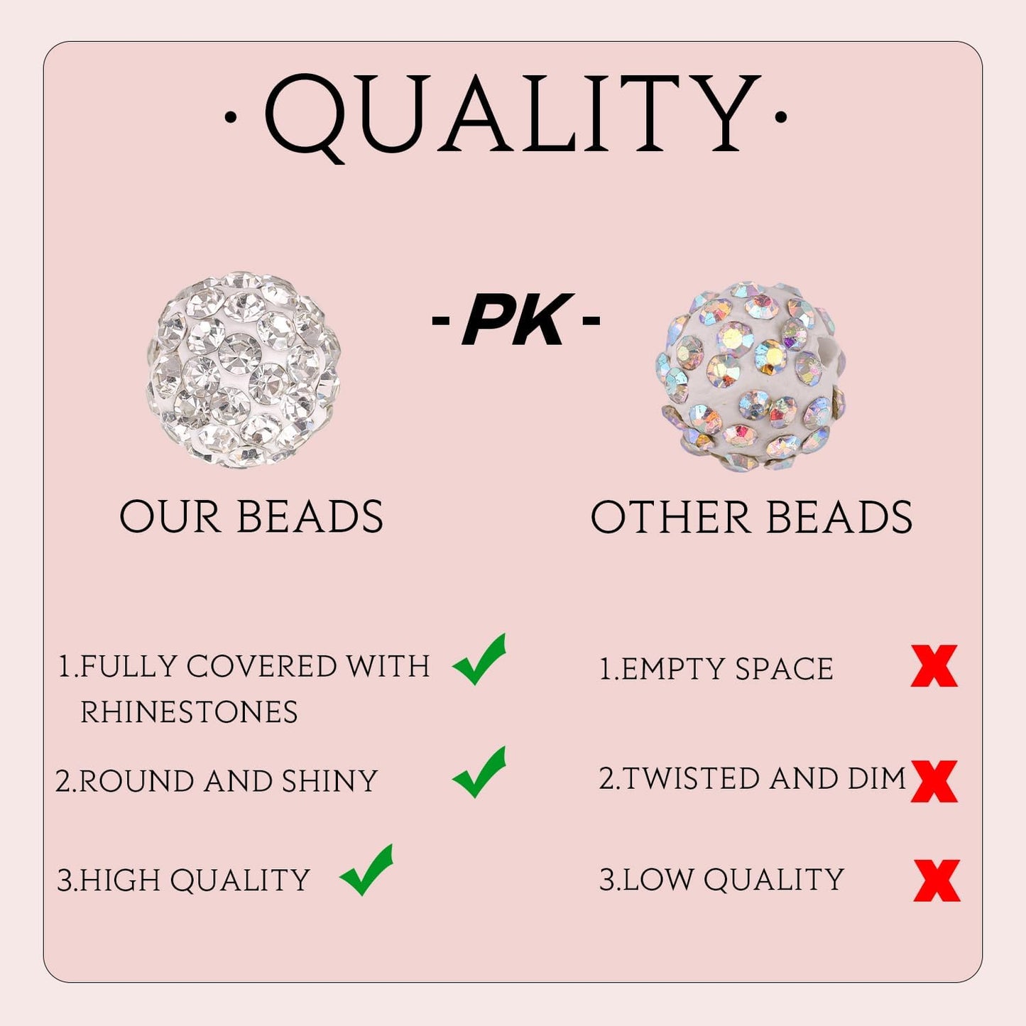 100pcs 10mm Rhinestone Beads for Jewelry Making, Light Purple Shiny Round Shamballa Disco Beads Bulk, Sparkle Crystal Clay Christmas for Bracelet Baseball Necklace Earring Crafting and DIY