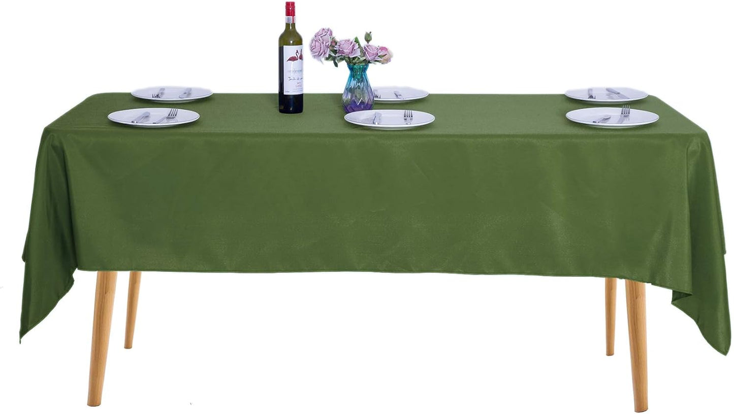 Ascoza 2pack 60x120 Inch Willow Rectangular Tablecloth 6 Feet Table Cloth in Polyester Fabric for Wedding/Banquet/Restaurant/Parties