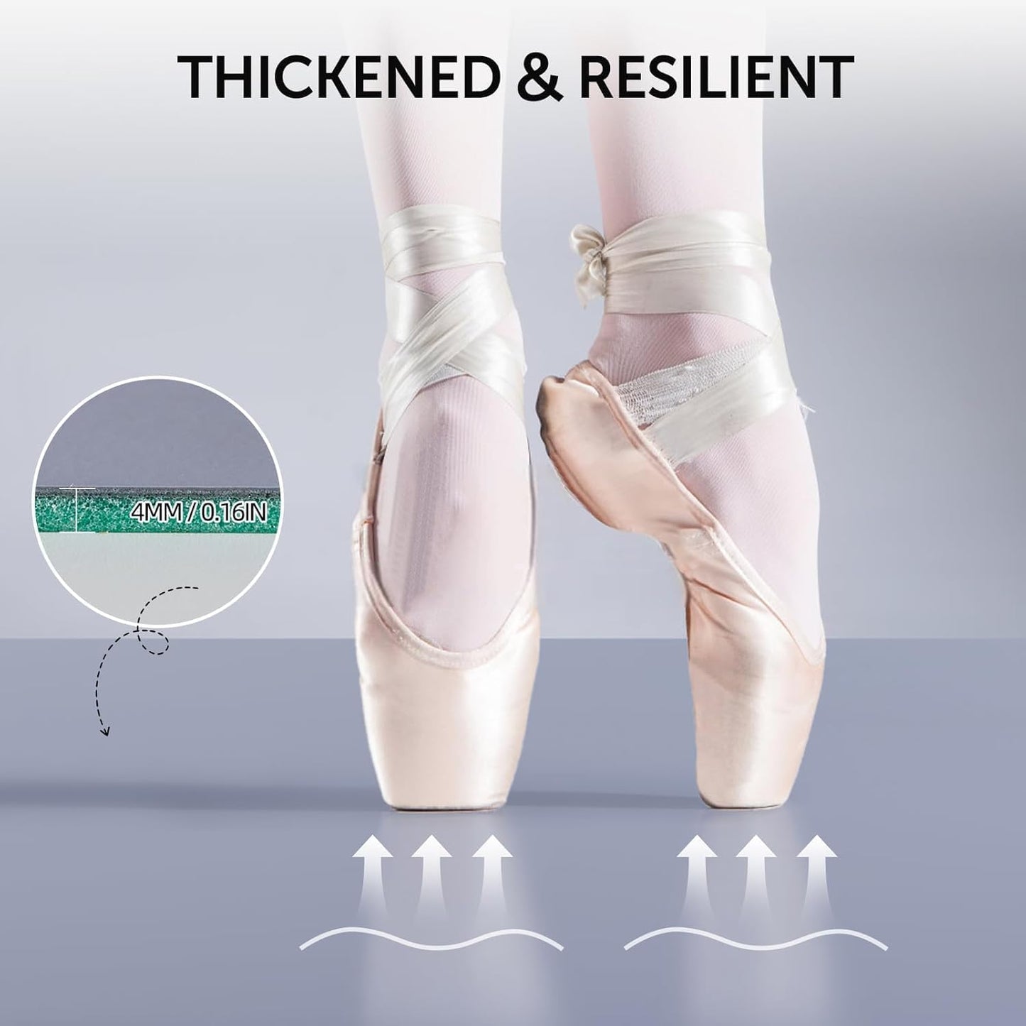 Dance Floor Mat Ballet Dance Floor Heavy-Duty 4MM PE Practice Floor for Ballet, Jazz, and Pop Portable and Non-Slip Dance Flooring for Adults and Kids