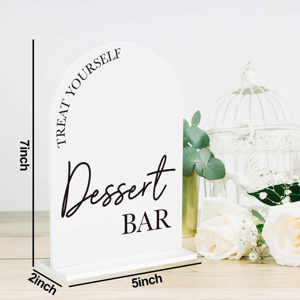 2Pcs Dessert Bar Sign Cards and Gifts Signs for Wedding Engagement Party Bridal Shower Baby Shower Table Desk Acrylic Decor