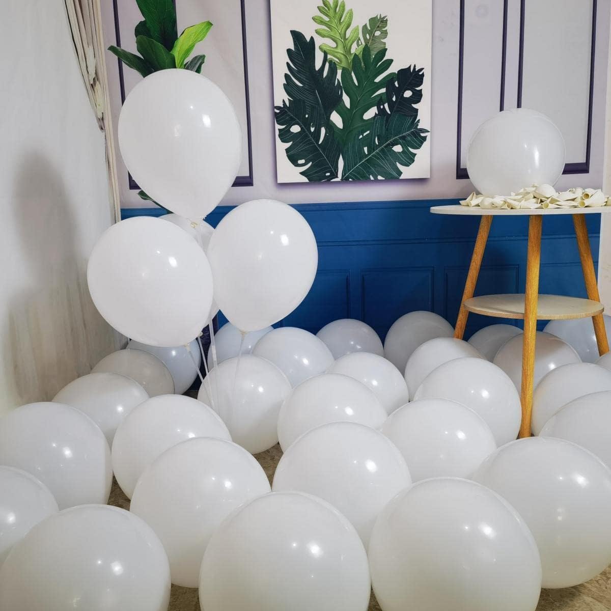 300 Pack White Balloons 12 Inch White Latex Balloons Bulk for Party Supplies and Decorations