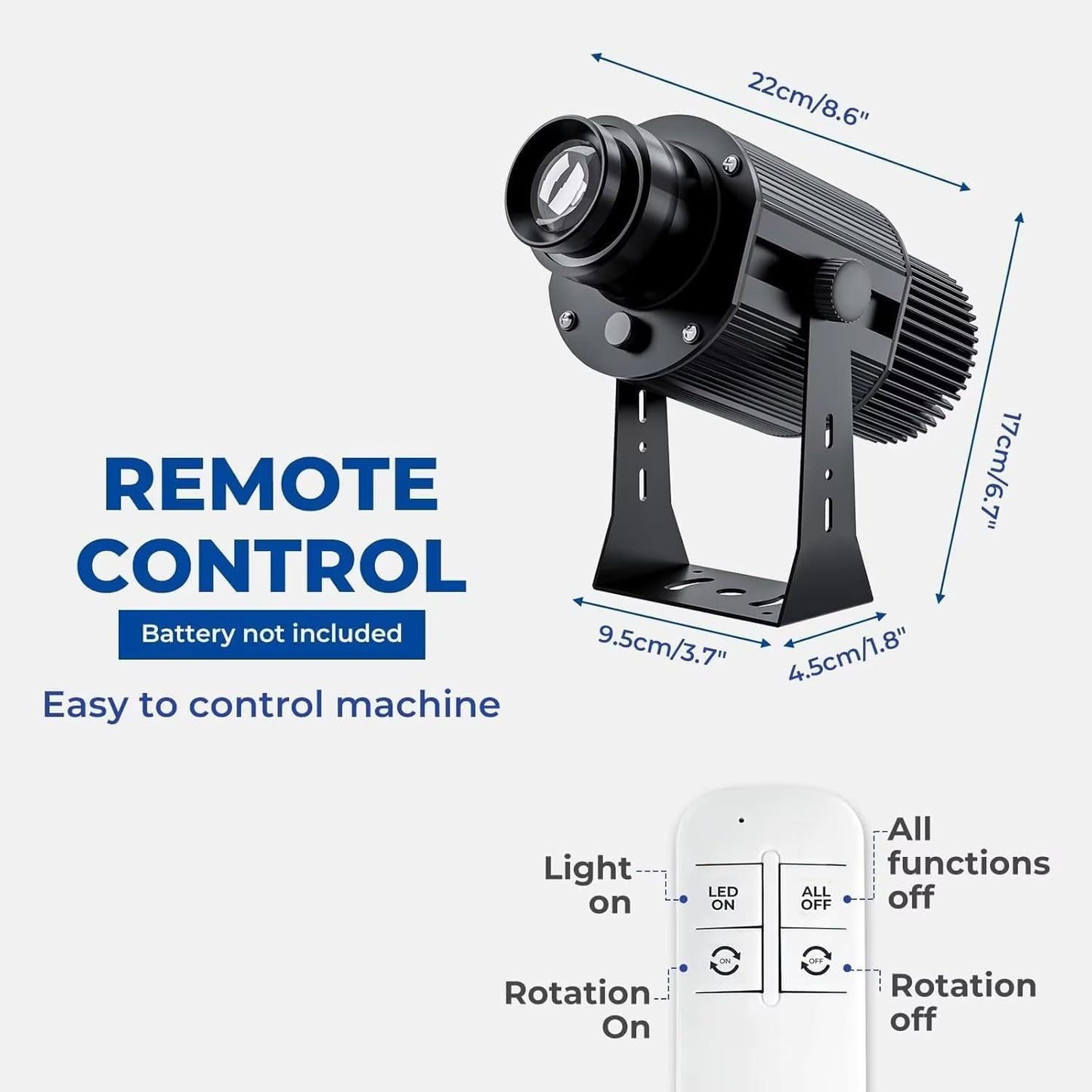 GOBO Projector Custom Logo Projector Lights for Store Business or Outdoor Wall Street Waterproof Ip67 HD Led for Shop Advertising and Wedding (120W)