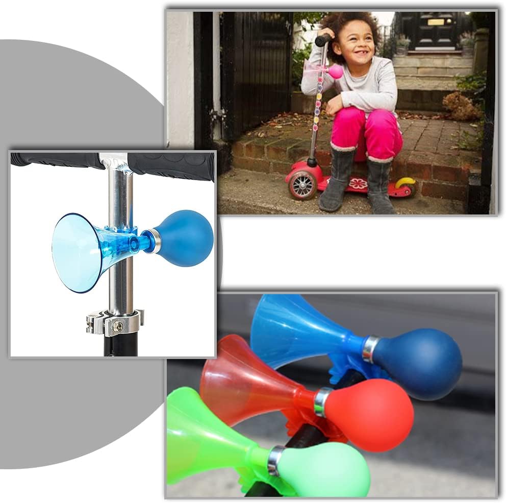 3 Pcs Bike Horn Kids Air Horn Clown Horn Hand Held Plastic Scooter Bicycle Bell for Cart Kids Boys Girls
