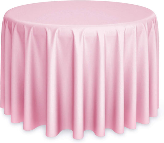 Lann's Linens - 10 Premium 108" Round Tablecloths for Wedding/Banquet/Restaurant - Polyester Fabric Table Cloths - Pink