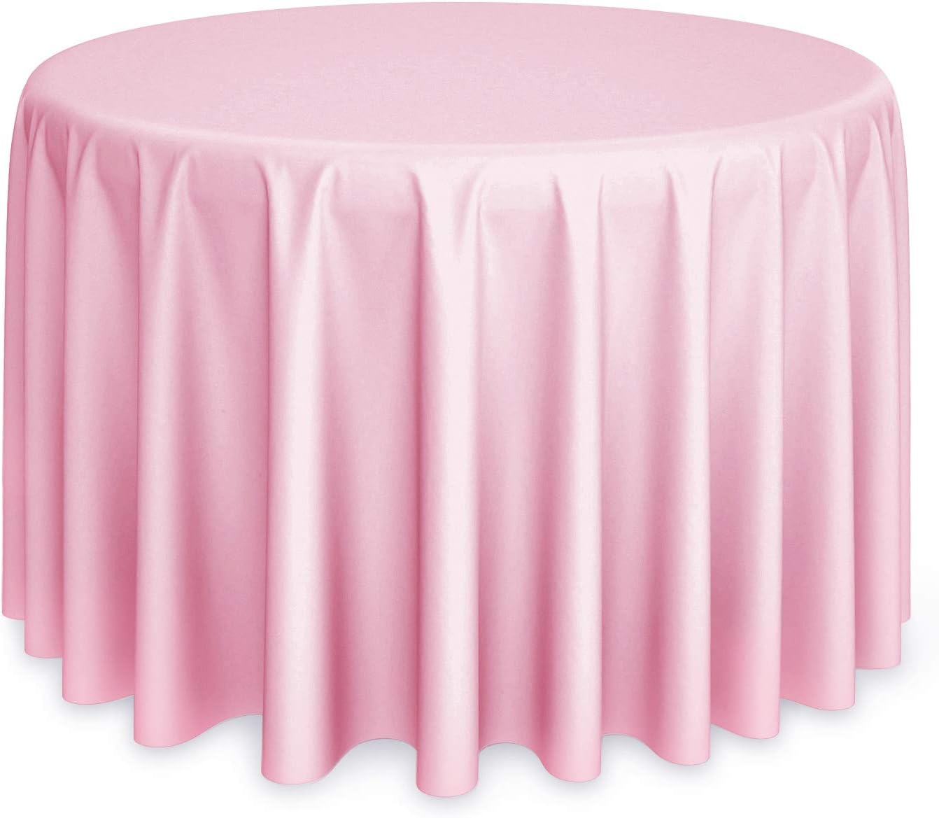 Lann's Linens - 10 Premium 132" Round Tablecloths for Wedding/Banquet/Restaurant - Polyester Fabric Table Cloths - Pink