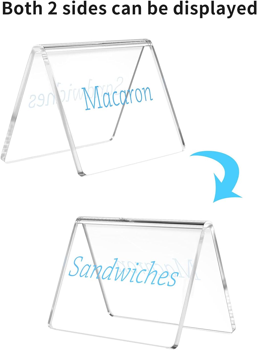 AITEE Mini Tabletop Chalkboard Signs - 10 Pack Acrylic Mini Chalkboard Signs for Food, Weddings, Birthday Parties, Buffet, Bakery