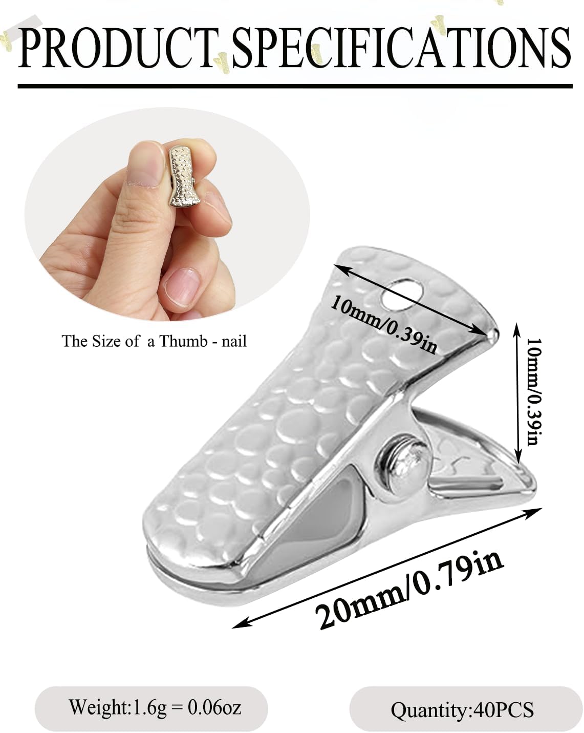 40-Pack Small Alligator Clips with Steel Core & Non-Slip Silicone| Multipurpose Clips for Delicates, DIY Crafts, Office & Home(Gold+Silver)