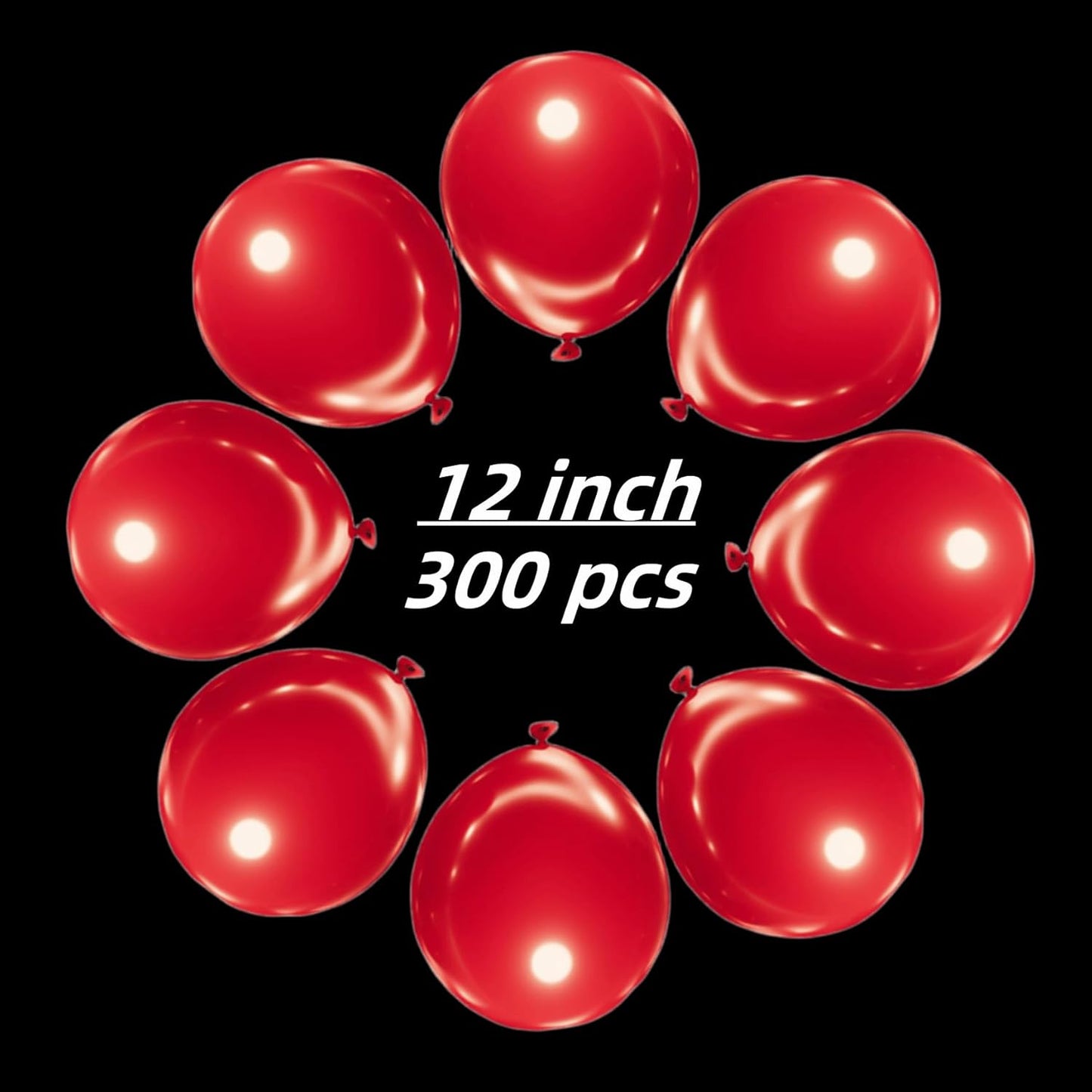 300 Pack Red Balloons 12 inch Red Latex Party Balloon Bulk for Various Party Events Decorations
