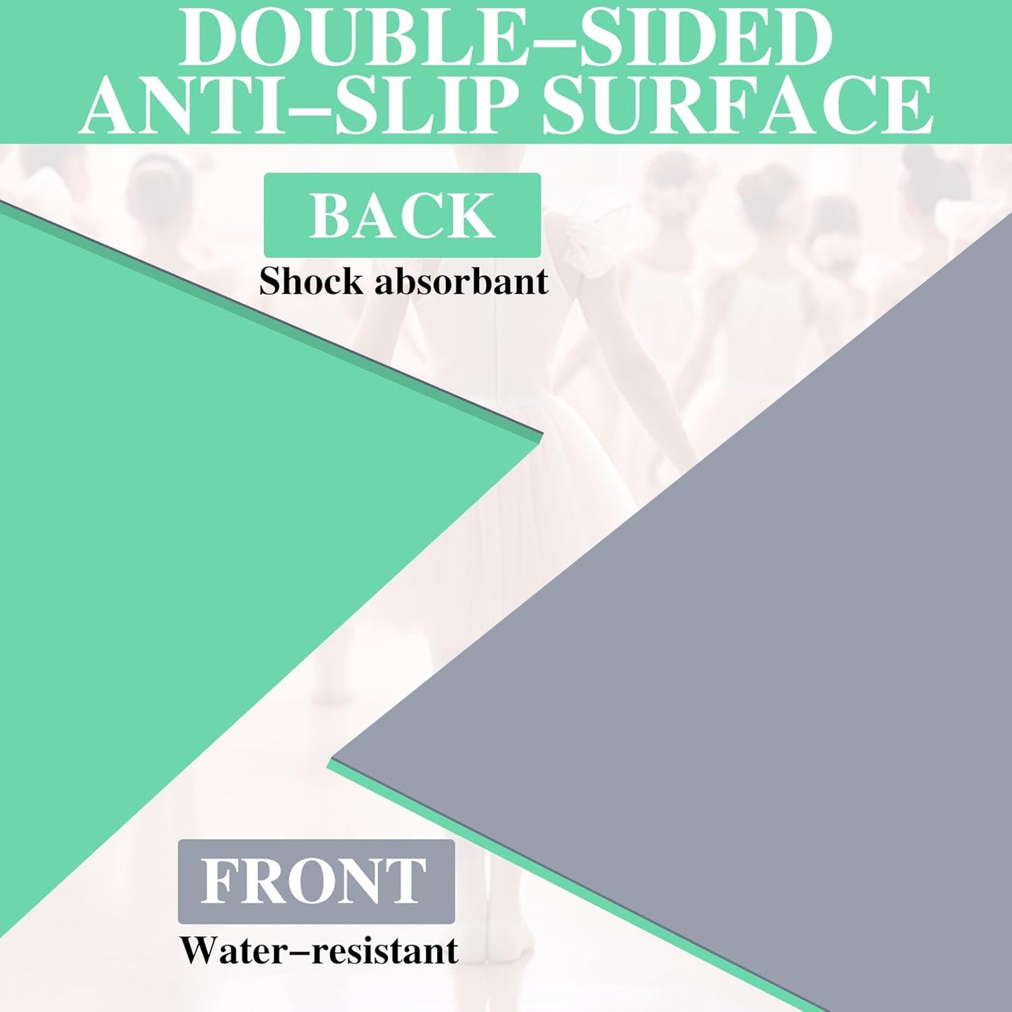 BALAPET Dance Floor Ballet Dance Floor Heavy-Duty 5MM Thick PVC Practice Floor for Ballet, Tap, Jazz, and Pop Portable and Non-Slip Dance Flooring for Adults and Kids