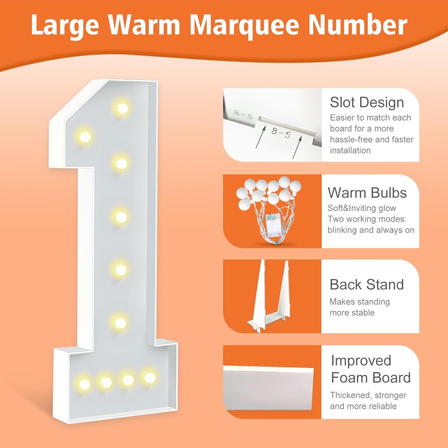 4FT Marquee Numbers 90, Large Light Up Numbers 90th Birthday Decorations for Her Him, Cardboard Number for Women Men Seniors Anniversary Party Decor Backdrop, DIY Foam Board Mosaic Number Sign