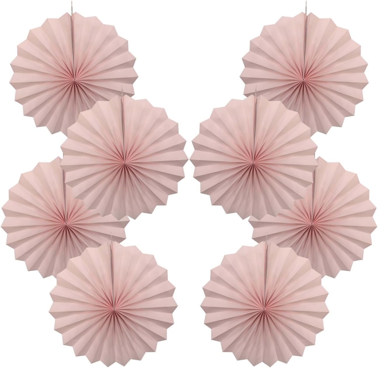 Pink Birthday Decorations,DIY Pink Paper Fans Hanging Decoration ,Party Supplies Party Fans 12in, Pink Christmas,Wedding Graduation Events Accessories 30 Color DIY Set (Baby Pink)
