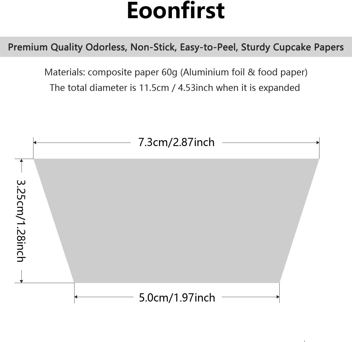 Eoonfirst Gold Foil Cupcake Case Liners Wrappers Baking Muffin Paper Cups 198 Pcs