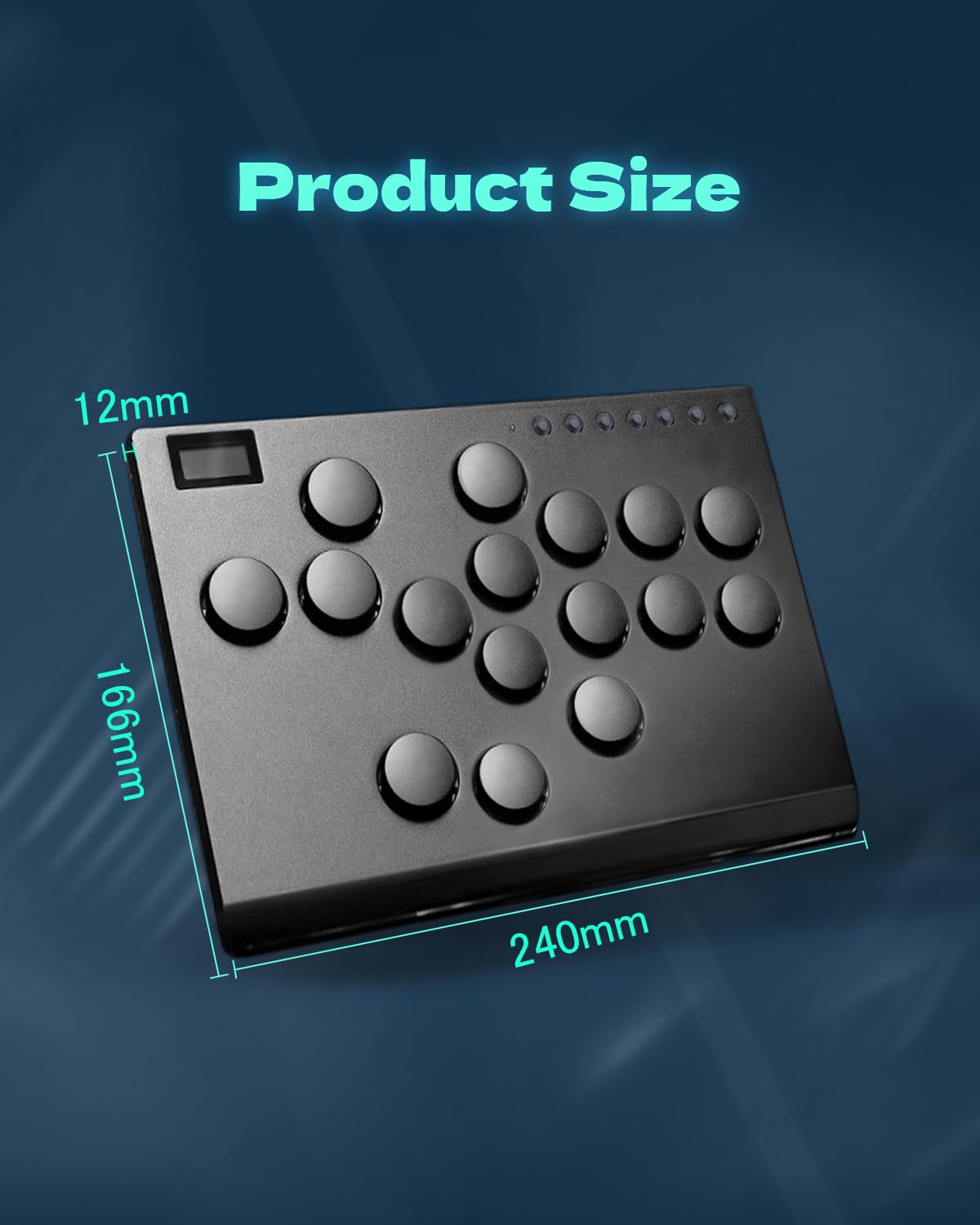 Borcham Haute42 M16 All-Button Arcade Stick, Leverless Arcade Controller with DIY RGB & Turbo Functions, Compatible with PC/Ps3/Ps4/Switch/Steam Deck, Supports Hot Swap & SOCD