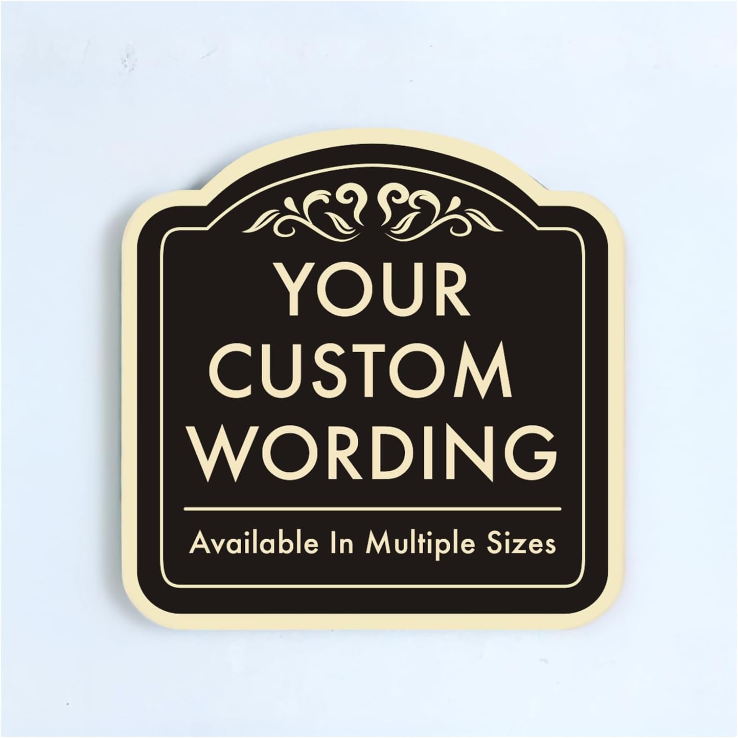 Custom Decorative Metal Sign - Personalized Aluminum, Customized Driveway Sign, Black Charcoal 12x12 In