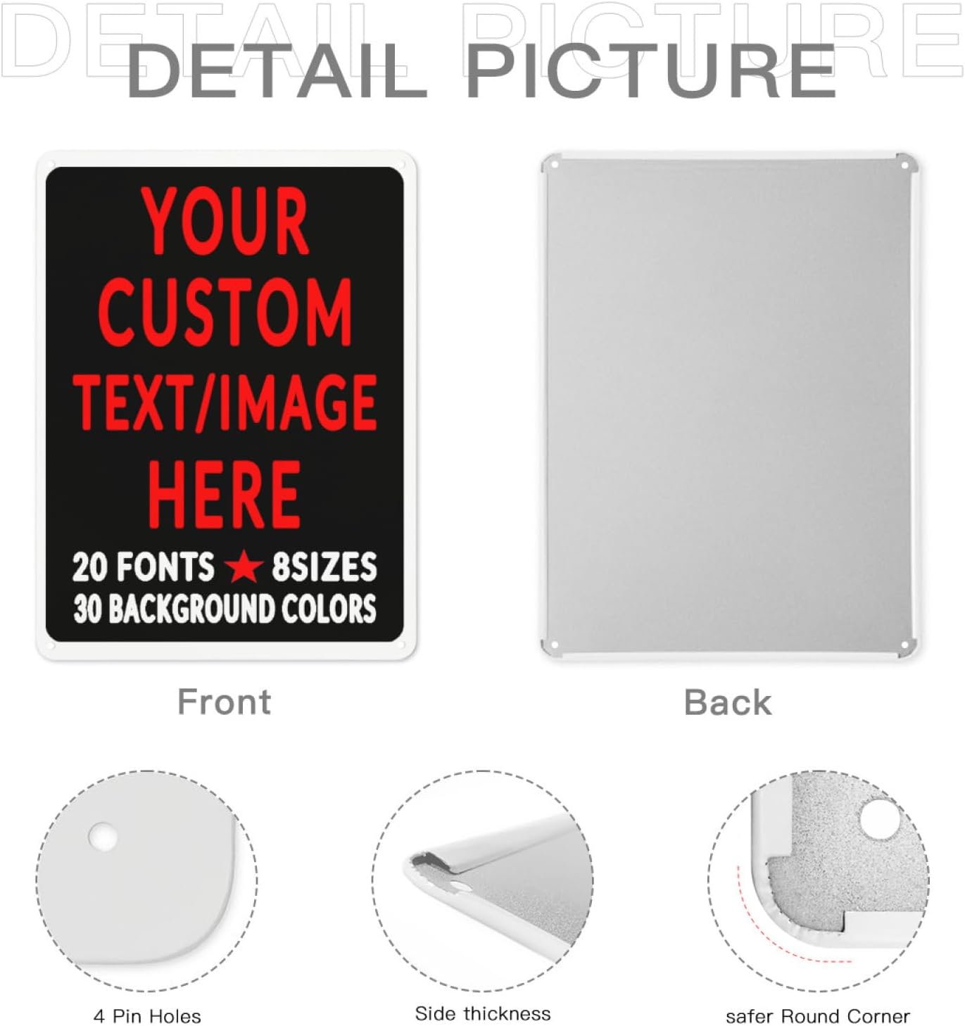 Custom Sign Personalized Custom Metal Sign, Customize For Office, Business, Workplace, Office, Home, Delivery Signs 8x12