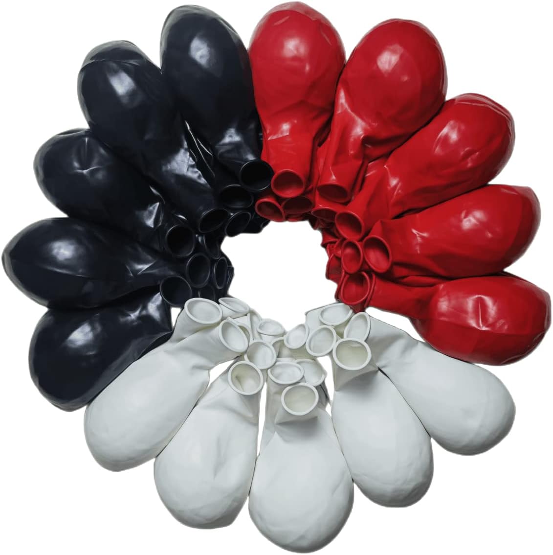 90 Pack 18 inch Red Black White Balloons 30 of each of the 3 colors Red White Black Latex Party big Balloon Bulk for Various Party Events Decorations