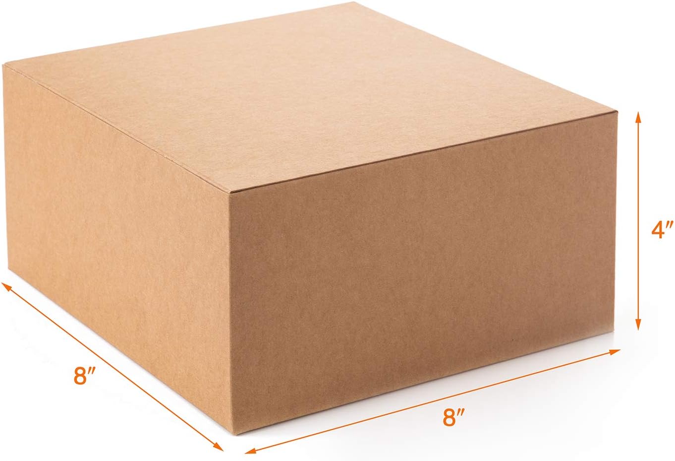 GEFTOL Gift Box 10 Pack 8 x 8 x 4 inches Fold Box Paper Gift Box Bridesmaids Proposal Box for Bridal Birthday Party Christmas（Brown）